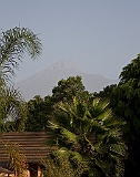 View from Arumeru lodge with Mount Meru in the background